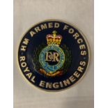 A CAST IRON HM ARMED FORCES ROYAL ENGINEERS PLAQUE