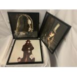 THREE FRAMED PICTURES OF OZZY OSBOURNE