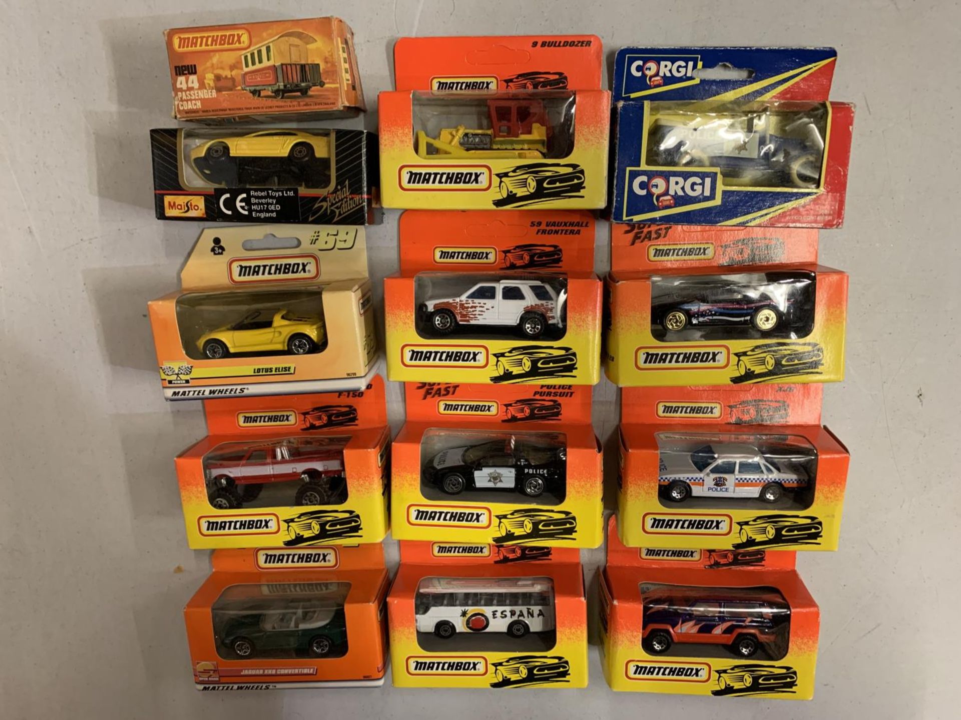 THIRTEEN BOXED MATCHBOX CARS
