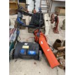A FLYMO GARDEN VAC AND A MAC ALLISTER SCARIFIER BOTH BELIEVED WORKING ORDER BUT NO WARRANTY