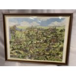 A FRAMED LIMITED EDITION 'MEMORIES OF CHESHIRE' PRINT BY MARTIN STUART MOORE (472/950)