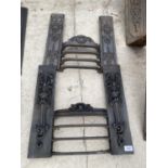 TWO DECORATIVE CAST IRON FIRE PLACES