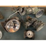 A COLLECTION OF FIVE VINTAGE LAMPS