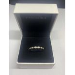 A PANDORA RING SIZE N IN A PRESENTATION BOX