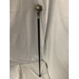 A BALL AND CLAW HANDLE WALKING STICK