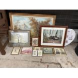 AN ASSORTMENT OF FRAMED PRINTS AND PICTURES