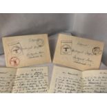 TWO GERMAN WWII FIELD LETTERS STAMPED 25.11.21