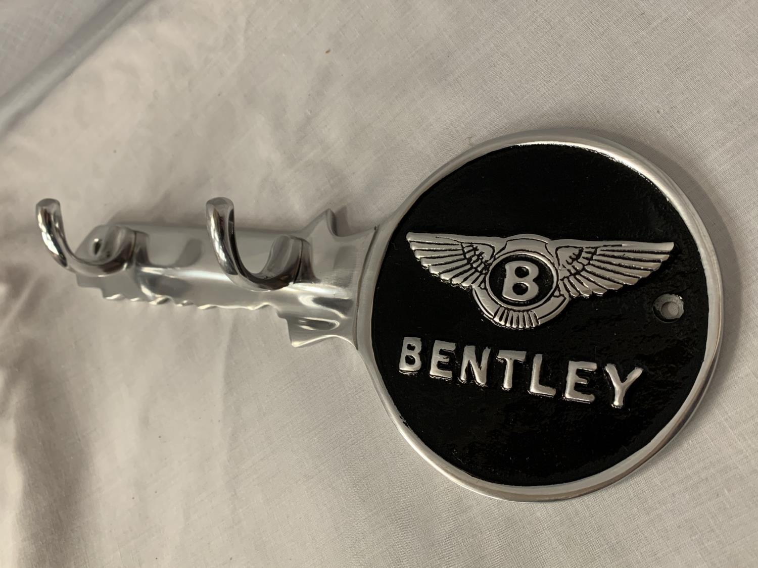 A CHROME 'BENTLEY' TWO HOOK KEY HOLDER L:30CM - Image 2 of 2