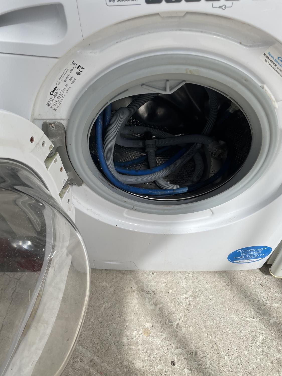 A WHITE CANDY 8KG WASHING MACHINE BELIEVED WORKING BUT NO WARRANTY - Image 3 of 3