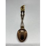 A 9 CARAT GOLD SHOOTING TROPHY IN THE FORM OF A TEASPOON GROSS WEIGHT 22.3g