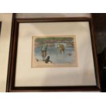 A FRAMED PUNCH PRINT BY FRANK REYNOLDS