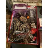 A LARGE BOX OF COSTUME JEWELLERY