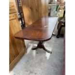 A STRONGBOW FURNITURE MAHOGANY AND CROSSBANDED SOFA TYPE TABLE