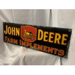 AN ENAMEL JOHN DEERE TRACTOR SIGN