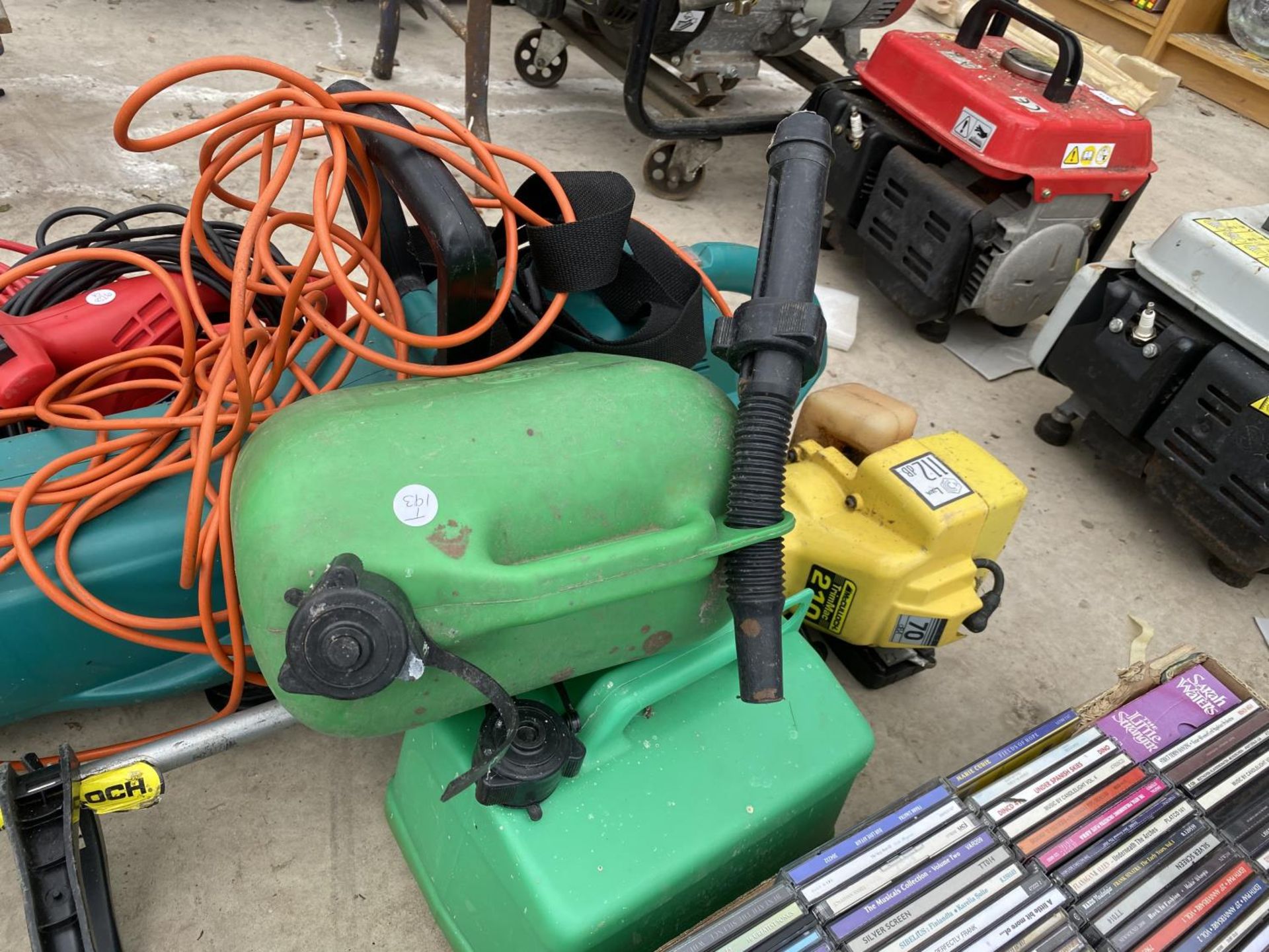 A LEAF BLOWER, TWO FUEL CANS AND A STRIMMER - Image 4 of 4