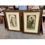 A PAIR OF FRAMED PRINTS 'LOVES AWAKING' AND 'WEDDED'