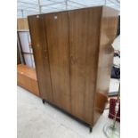 A G-PLAN RETRO E-GOMME WARDROBE WITH BI-FOLD AND SINGLE DOOR 48" WIDE