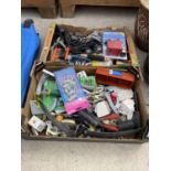AN ASSORTMENT OF TOOLS AND HARD WARE ITEMS TO INCLUDE A DRILL SHARPENER AND HOOKS ETC