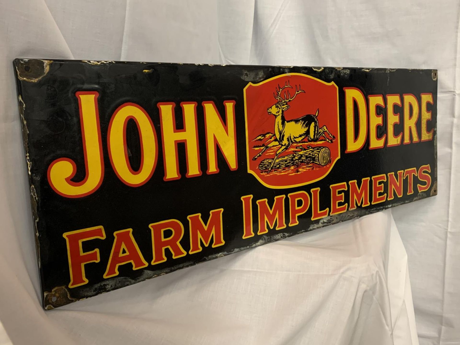 AN ENAMEL JOHN DEERE TRACTOR SIGN - Image 2 of 3