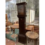 AN OAK LONGCASE CLOCK CASE