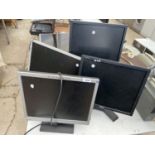 FOUR COMPUTER MONITORS TO INCLUDE TWO DELL ETC