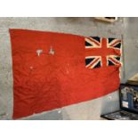 A BRITISH MERCHANT NAVY ENSIGN FLAG 7FT 4" X 3FT 9" A/F