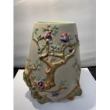 A CLARICE CLIFF VASE 8 INCHES HIGH A/F CRACK