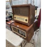THREE VINTAGE RADIOS TO INCLUDE A FERGUSON AND A PYE ETC