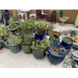 A LARGE QUANTITY OF CERAMIC PLANTERS AND POTS