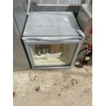 A SMALL 'BUDWEISER' BOTTLE FRIDGE BELIEVED WORKING BUT NO WARRANTY