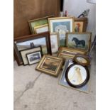 A LARGE ASSORTMENT OF FRAMED PRINTS AND PICTURES