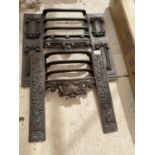 TWO DECORATIVE CAST IRON FIRE PLACES