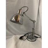 A CHROME ANGLE POISE DESK LAMP