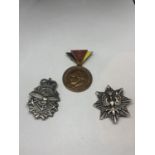 THREE ARMY BADGES