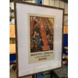 A FRAMED HORACE TAYLOR PRINT OF THE LONDON UNDERGROUND