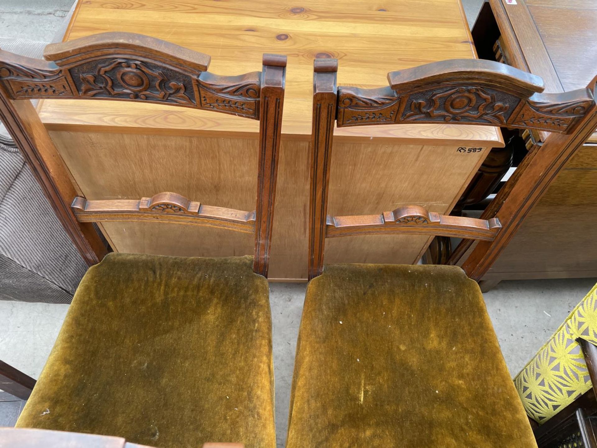 FOUR EDWARDIAN MAHOGANY DINING CHAIRS - Image 4 of 4