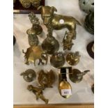 A COLECTION OF ORNAMENTAL BRASS
