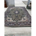 A LARGE FLORAL CARPET W:94"x H:134"