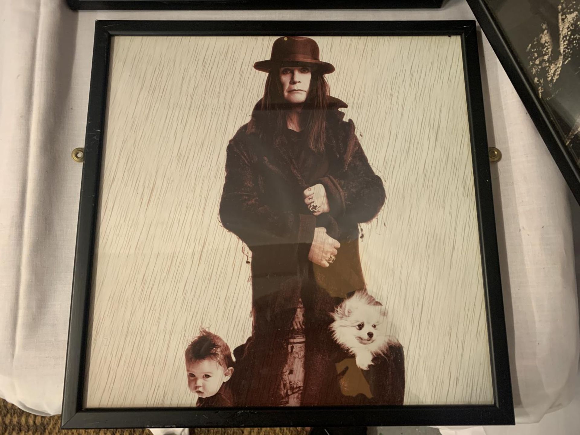 THREE FRAMED PICTURES OF OZZY OSBOURNE - Image 2 of 4