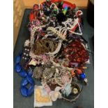 A TUB OF COSTUME JEWELLRY