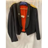 A SOUTH AFRICAN ARMY DINNER JACKET WITH EX UNITAS VIRES EMBLEMS