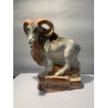 A LARGE WEDGEWOOD FIGURINE OF A MOUNTAIN GOAT