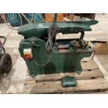 A LARGE ELECTRIC METAL SAW BELIEVED WORKING BUT NO WARRANTY, IN WORKING ORDER
