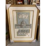 A FRAMED PRINT 'LA MAISON MAJESTEUSE I' BY KEVIN BLACKHAM