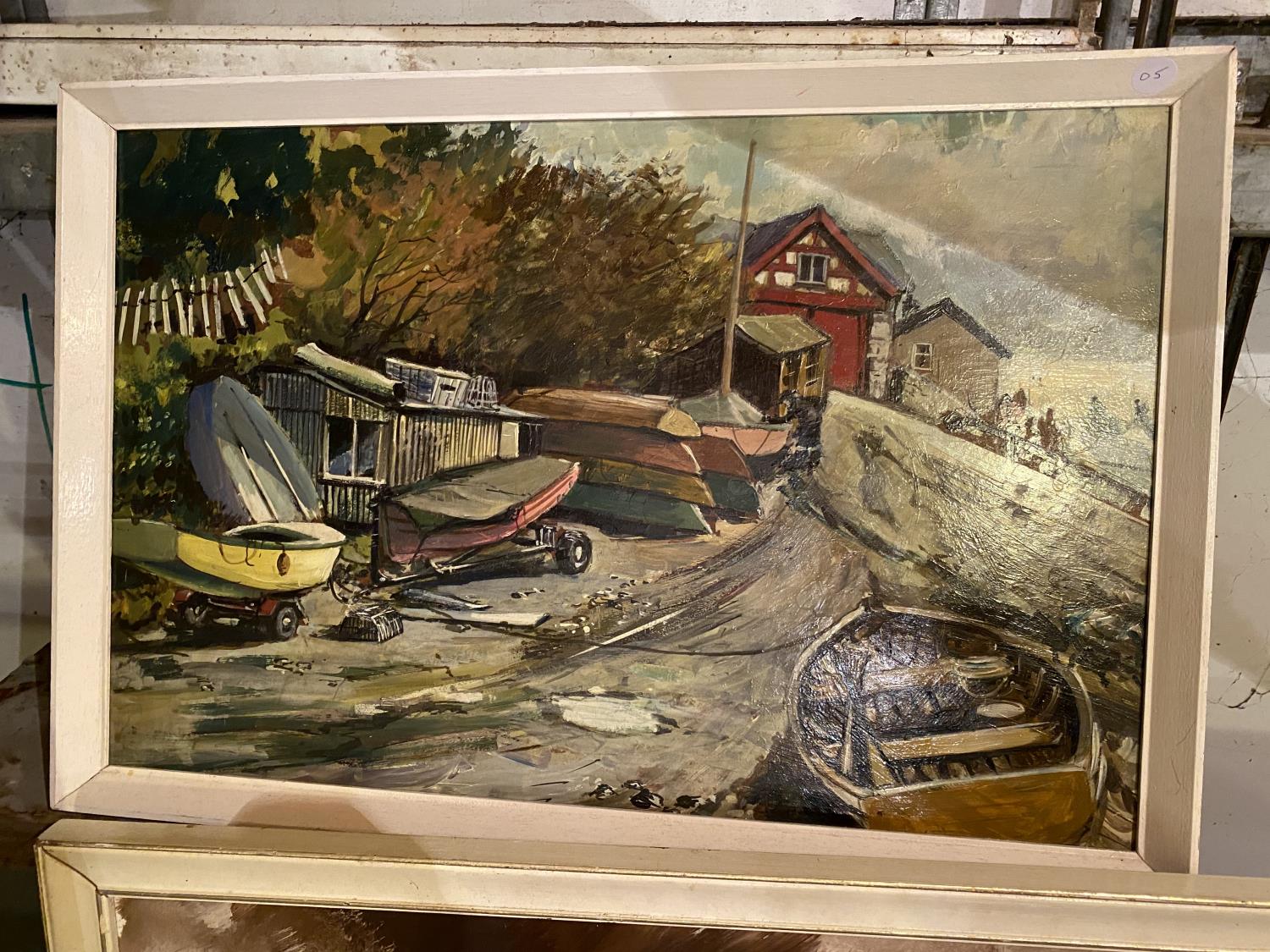 TWO 1960'S OIL PAINTINGS OF SPA SHORE - Image 2 of 3