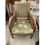 A BERGERE FIRESIDE CHAIR