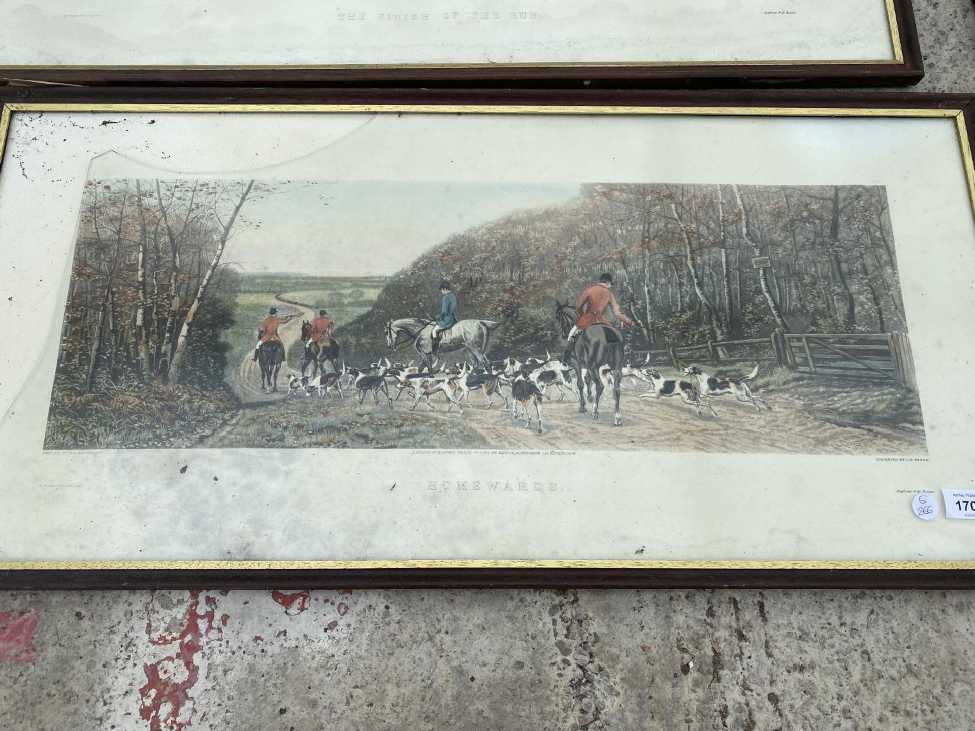 THREE FRAMED ENGRAVINGS OF HUNT SCENES - Image 2 of 5