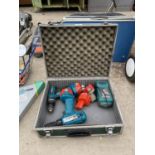 A PAIR OF 12V MAKITA WITH CHARGER AND TWO SPARE BATTERIES