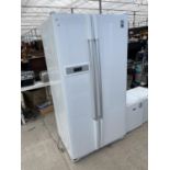 A WHITE LG AMERICAN STYLE FRIDGE FREEZR BELIEVED WORKING BUT NO WARRANTY