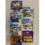 A QUANTITY OF HOTWHEELS CARS AND TWO CORGI EXAMPLES